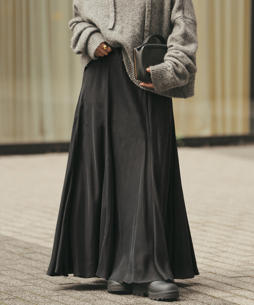 plage（プラージュ）の「《追加》Washable Fibril フレア スカート（スカート・レディース・アイボリー/ブラック・38/36/34）」の8枚目の写真