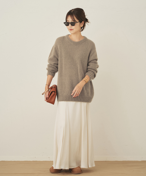 plage（プラージュ）の「《追加》Washable Fibril フレア スカート（スカート・レディース・アイボリー/ブラック・38/36/34）」の13枚目の写真