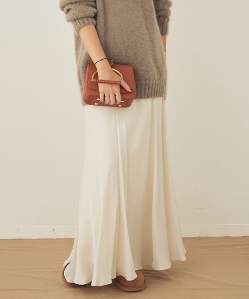 plage（プラージュ）の「《追加》Washable Fibril フレア スカート（スカート・レディース・アイボリー/ブラック・38/36/34）」の16枚目の写真