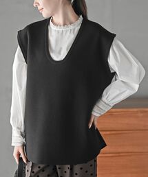 rps(アールピーエス)のボリューム袖ブラウス+ニットベストアンサンブル(アンサンブル)