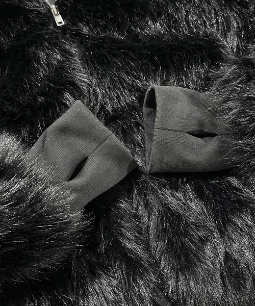 MandO（Auntie Rosa）（エムオー）の「ハイネックファーブルゾン（ブルゾン・メンズ・ブラック/ブラウン・LARGE/MEDIUM）」の4枚目の写真