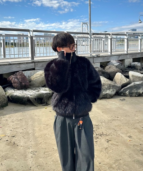 MandO（Auntie Rosa）（エムオー）の「ハイネックファーブルゾン（ブルゾン・メンズ・ブラック/ブラウン・LARGE/MEDIUM）」の15枚目の写真