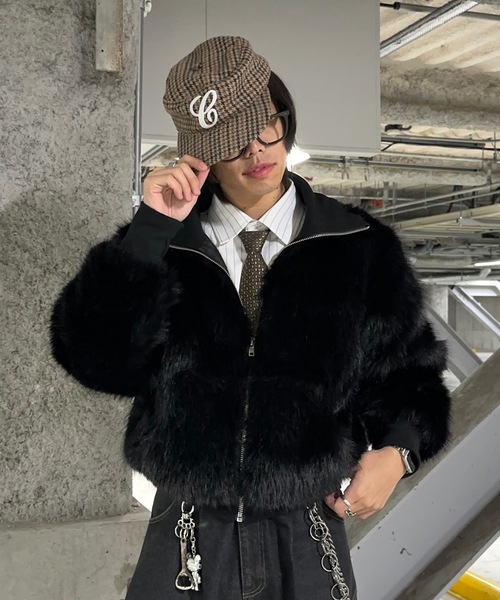 MandO（Auntie Rosa）（エムオー）の「ハイネックファーブルゾン（ブルゾン・メンズ・ブラック/ブラウン・LARGE/MEDIUM）」の5枚目の写真