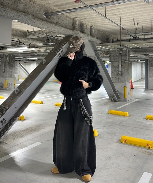 MandO（Auntie Rosa）（エムオー）の「ハイネックファーブルゾン（ブルゾン・メンズ・ブラック/ブラウン・LARGE/MEDIUM）」の11枚目の写真