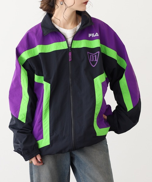 90s FILA フィラ ナイロンジャケット エヴァンゲリオン 初号機カラーXL FILA x Evangelion フィラ×エヴァンゲリオン ナイロントラック