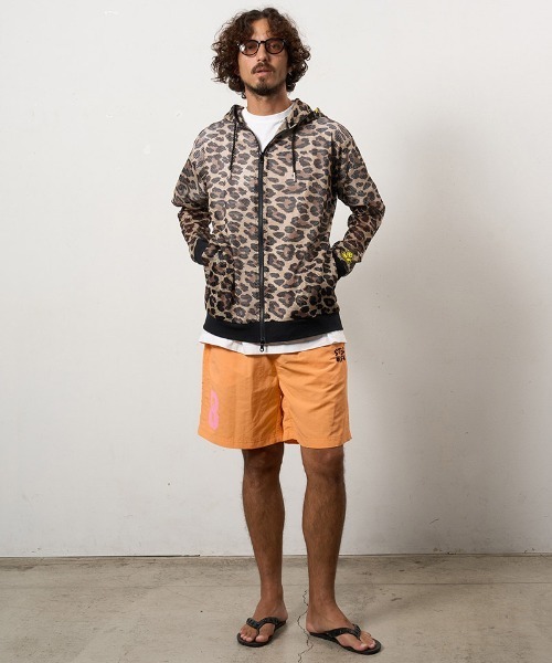 STUD MUFFIN（スタッドマフィン）の「mpa3995-レオパードメッシュ スマイリーパッチ ジップパーカー(614-02864)（パーカー・メンズ・ブラウン・2/3/4）」の8枚目の写真