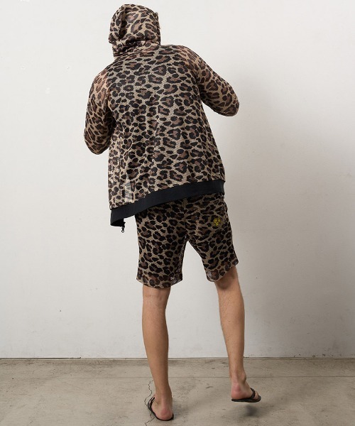 STUD MUFFIN（スタッドマフィン）の「mpa3995-レオパードメッシュ スマイリーパッチ ジップパーカー(614-02864)（パーカー・メンズ・ブラウン・2/3/4）」の20枚目の写真