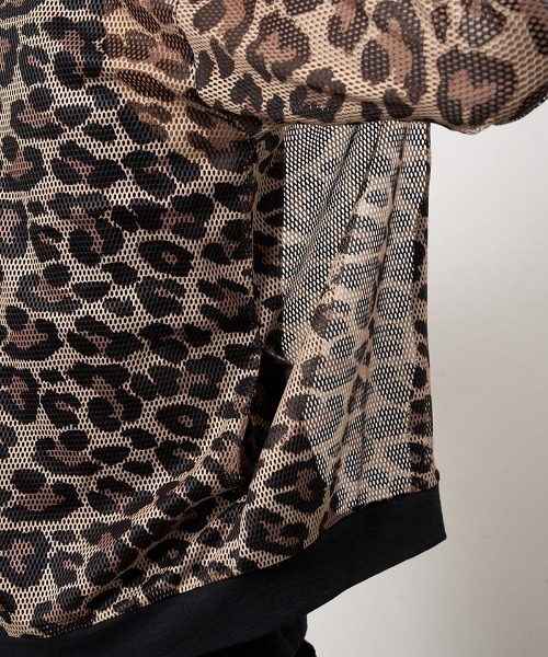 STUD MUFFIN（スタッドマフィン）の「mpa3995-レオパードメッシュ スマイリーパッチ ジップパーカー(614-02864)（パーカー・メンズ・ブラウン・2/3/4）」の22枚目の写真