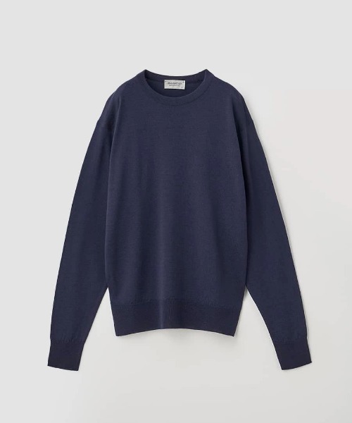 538 新品 ジョンスメドレー クルーネック長袖コットンニットプルオーバー S JOHN SMEDLEY｜ジョンスメドレー日本公式