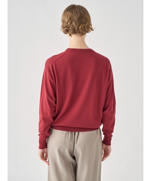 John Smedley_長袖セーター_Lサイズ_赤_3 クルーネック長袖プルオーバー（ニット/セーター）｜JOHN SMEDLEY