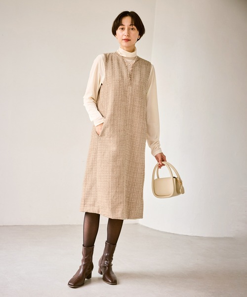 ROPE' PICNIC（ロペピクニック）の「キーネックツイードジャンパー