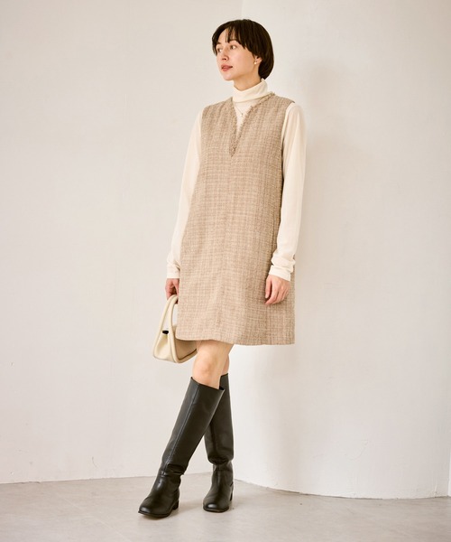 ROPE' PICNIC（ロペピクニック）の「キーネックツイードジャンパー