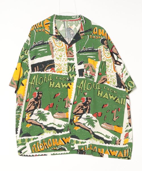 PORTER CLASSIC（ポータークラシック）の「Porter Classic / ポータークラシック：HAWAIIAN OUTDOOR ALOHA SHIRT：PC-024-3255[COR]（シャツ/ブラウス・メンズ・ブラック/グリーン/ネイビー・L）」の3枚目の写真
