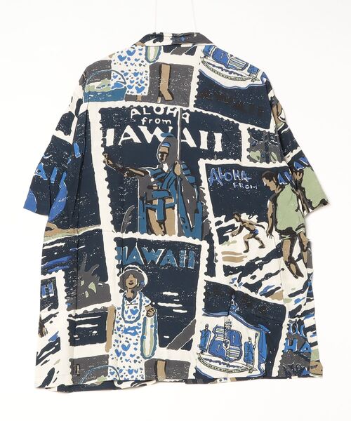 PORTER CLASSIC（ポータークラシック）の「Porter Classic / ポータークラシック：HAWAIIAN OUTDOOR ALOHA SHIRT：PC-024-3255[COR]（シャツ/ブラウス・メンズ・ブラック/グリーン/ネイビー・L）」の4枚目の写真