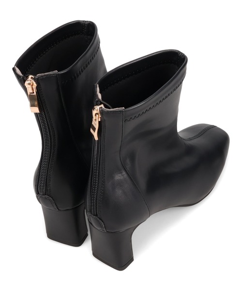 ORiental TRaffic（オリエンタルトラフィック）の「ストレッチ ヒール バックジップ ブーツ / 51423（ブーツ・レディース・ブラック/レッド/ブラウン・S/M/L/LL）」の6枚目の写真