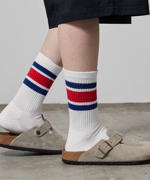 Russell Athletic(ラッセルアスレティック)の「Russell Athletic/ラッセル MENS Crew Length Sports Socks アスレティック パイル3Pソックス 靴下(ソックス/靴下・メンズ・その他/ホワイト系その他・25-27)」の5枚目の写真