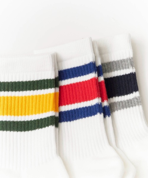 Russell Athletic(ラッセルアスレティック)の「Russell Athletic/ラッセル MENS Crew Length Sports Socks アスレティック パイル3Pソックス 靴下(ソックス/靴下・メンズ・その他/ホワイト系その他・25-27)」の8枚目の写真