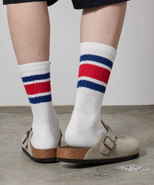 Russell Athletic(ラッセルアスレティック)の「Russell Athletic/ラッセル MENS Crew Length Sports Socks アスレティック パイル3Pソックス 靴下(ソックス/靴下・メンズ・その他/ホワイト系その他・25-27)」の4枚目の写真