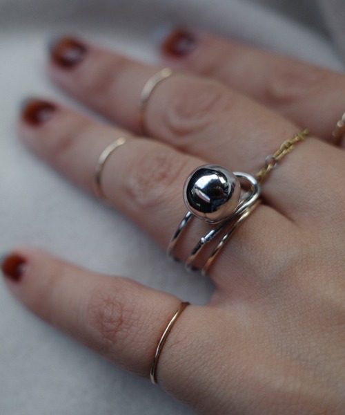 Rechic(リシック)の「【hidekaさんコラボ】メタルボール デザインリング(リング・レディース・シルバー・FREE)」の3枚目の写真