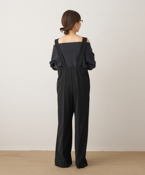 美品　Plage プラージュ 23ss サロペット　オールインワン　黒　ブラック 美品 Plage プラージュ 23ss サロペット オールインワン 黒 ブラック