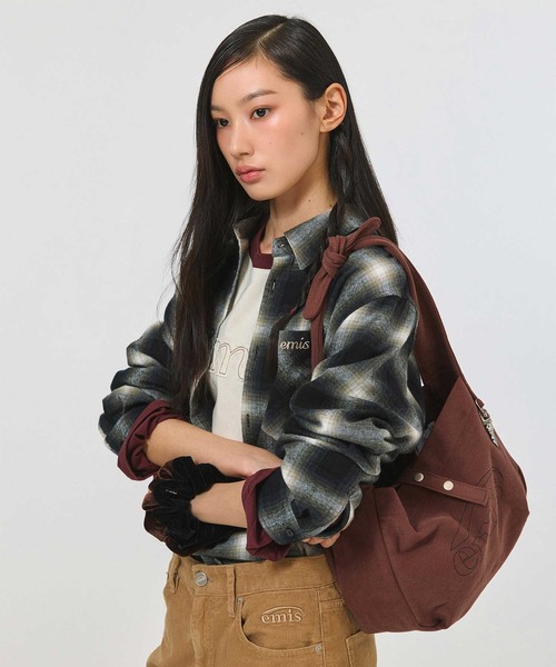 EMIS(イミス)の「FLANEL CHECK SHIRT(シャツ/ブラウス・レディース・ブラック/ブルー・SMALL)」の7枚目の写真