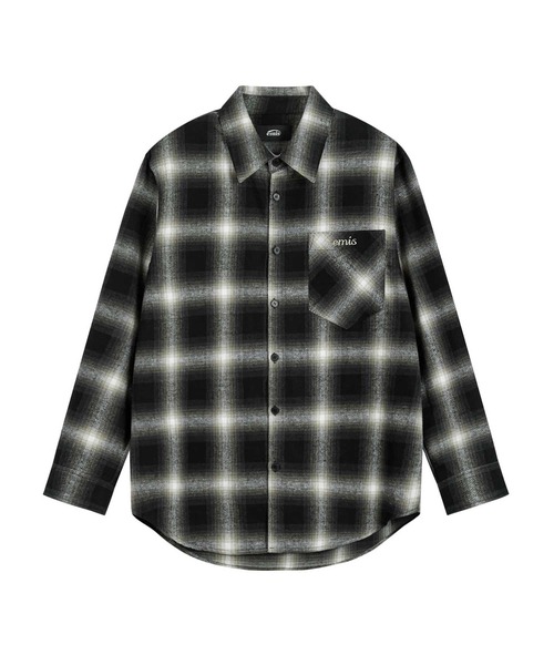 EMIS(イミス)の「FLANEL CHECK SHIRT(シャツ/ブラウス・レディース・ブラック/ブルー・SMALL)」の9枚目の写真