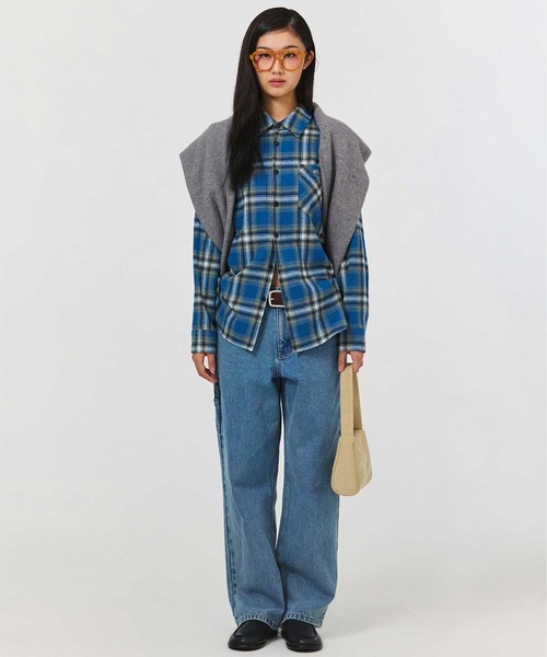 EMIS(イミス)の「FLANEL CHECK SHIRT(シャツ/ブラウス・レディース・ブラック/ブルー・SMALL)」の15枚目の写真