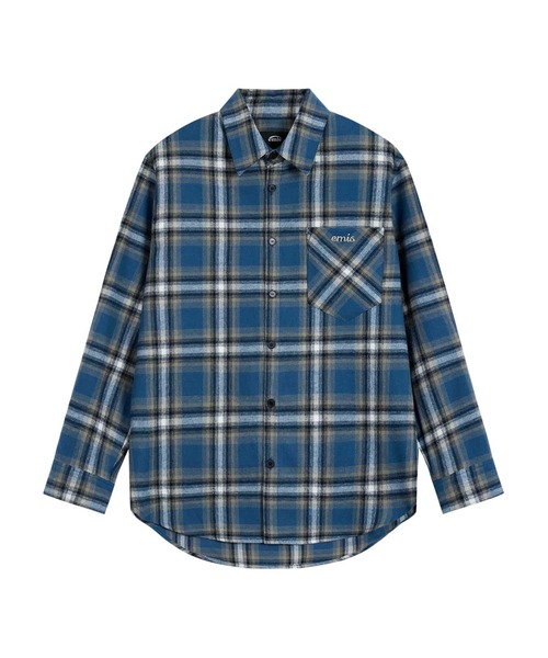 EMIS(イミス)の「FLANEL CHECK SHIRT(シャツ/ブラウス・レディース・ブラック/ブルー・SMALL)」の17枚目の写真