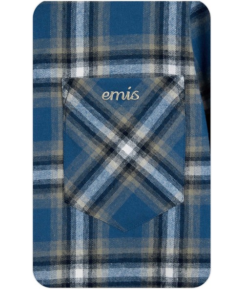 EMIS(イミス)の「FLANEL CHECK SHIRT(シャツ/ブラウス・レディース・ブラック/ブルー・SMALL)」の3枚目の写真