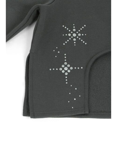 :ETHROF(イーサオブ)の「STUD DESIGN FRONT CURVE TOPS(Tシャツ/カットソー・レディース・チャコール/ブラック・FREE)」の9枚目の写真