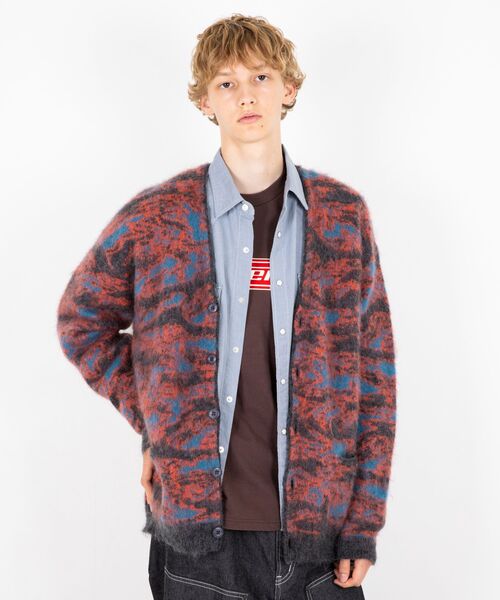 HYSTERIC GLAMOUR（ヒステリックグラマー）の「TIGER CAMO柄ジャカード カーディガン（カーディガン/ボレロ・メンズ・オレンジ系その他/グリーン系その他・SMALL/MEDIUM/LARGE/X-LARGE）」の4枚目の写真