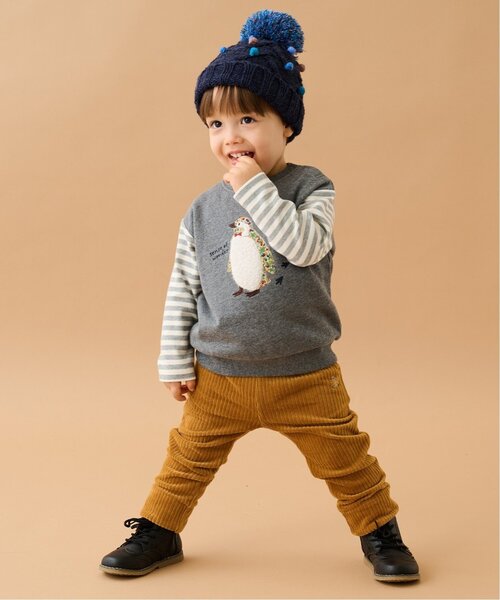 sense of wonder（センスオブワンダー）の「ニットコールくまパンツ（その他パンツ・キッズ・チャコール/ピンク/キャメル・110cm/120cm/90cm/100cm/80ｃｍ）」の5枚目の写真