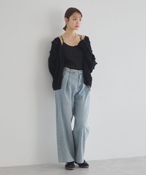 earth music&ecology（アースミュージックアンドエコロジー）の「【カップ付き】クロスストラップカップ付キャミソール（キャミソール・レディース・ブラック/アイボリー・S/M）」の20枚目の写真