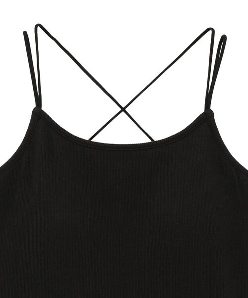 earth music&ecology（アースミュージックアンドエコロジー）の「【カップ付き】クロスストラップカップ付キャミソール（キャミソール・レディース・ブラック/アイボリー・S/M）」の8枚目の写真