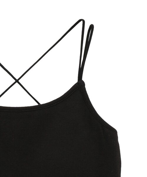 earth music&ecology（アースミュージックアンドエコロジー）の「【カップ付き】クロスストラップカップ付キャミソール（キャミソール・レディース・ブラック/アイボリー・S/M）」の9枚目の写真