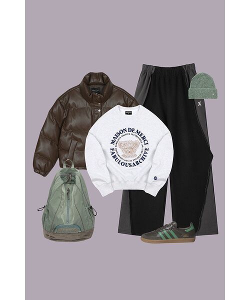 NICK&NICOLE(ニックアンドニコール)の「MINIMAL FAUX LEATHER CROP PADDING_BROWN(ダウンジャケット/コート・レディース・その他・FREE)」の4枚目の写真