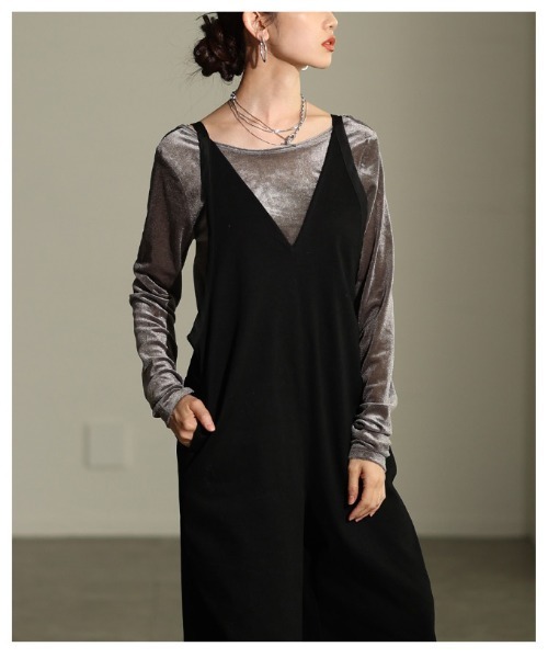 Sawa a la mode（サワアラモード）の「ストレッチデニムオールインワン 