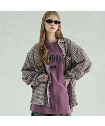 AVANDRESS（アバンドレス ）の「OL Overfit Check Shirt PINK（シャツ/ブラウス）」