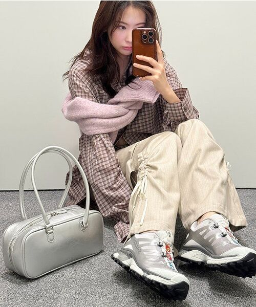 AVANDRESS(アバンドレス )の「OL Overfit Check Shirt PINK(シャツ/ブラウス・レディース・ピンク・LARGE/MEDIUM/X-LARGE)」の8枚目の写真