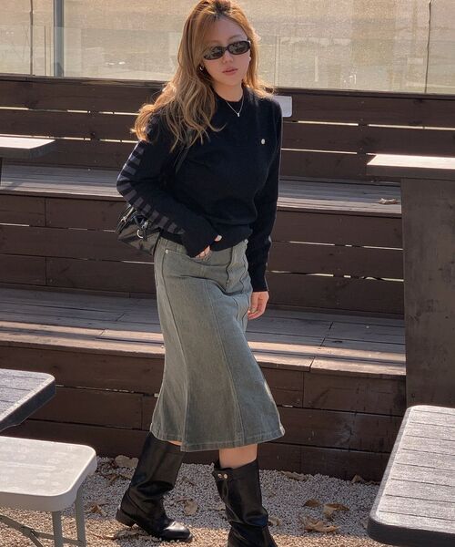 PARTIMENTO WOMEN(パルティメントウィメン)の「コントラストストライプニットクルーネック_メランジ(ニット/セーター・レディース・その他・SMALL/MEDIUM)」の18枚目の写真