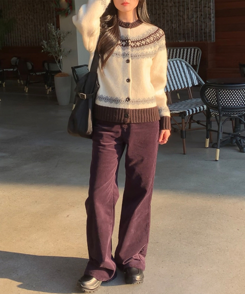 TTUDEMENT(トュードメント)の「70s CORDUROY PANTS 4COLORS(その他パンツ・レディース・チャコール/バーガンディー/アイボリー/パープル・SMALL/MEDIUM/LARGE)」の5枚目の写真