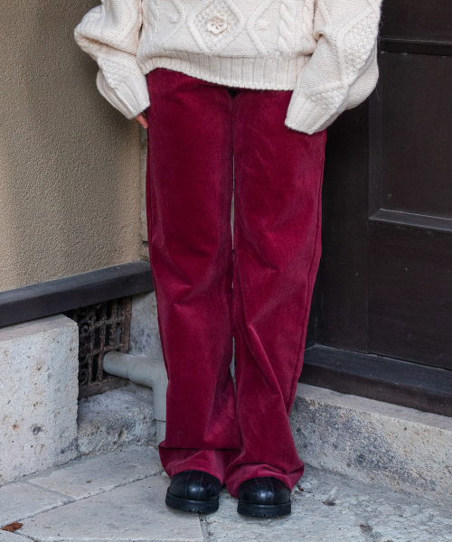 TTUDEMENT(トュードメント)の「70s CORDUROY PANTS 4COLORS(その他パンツ・レディース・チャコール/バーガンディー/アイボリー/パープル・SMALL/MEDIUM/LARGE)」の7枚目の写真