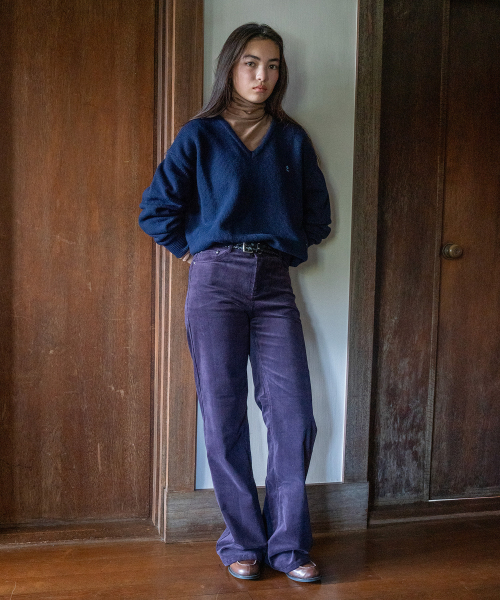 TTUDEMENT(トュードメント)の「70s CORDUROY PANTS 4COLORS(その他パンツ・レディース・チャコール/バーガンディー/アイボリー/パープル・SMALL/MEDIUM/LARGE)」の10枚目の写真