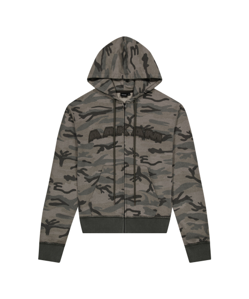 AAKAM(アーカム)の「Contrast Logo Zip-Up Hoodie (Khaki)(パーカー・レディース・その他・1/2)」の1枚目の写真