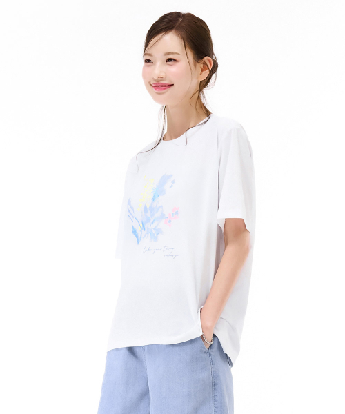 CHASECULT(チェイスカルト)の「レディースクールグラフィック半袖Tシャツ-ホワイト(Tシャツ/カットソー・レディース・ホワイト・90/85)」の2枚目の写真