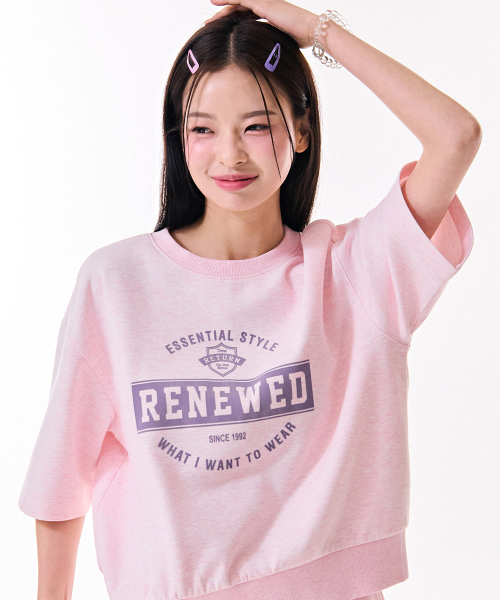 CHASECULT（チェイスカルト）の「レディース アーチ型グラフィック 5部Tシャツ-DBRG5873C0P（Tシャツ/カットソー・レディース・PINK・85/90）」の5枚目の写真