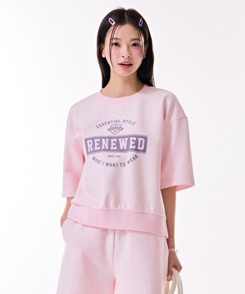 CHASECULT（チェイスカルト）の「レディース アーチ型グラフィック 5部Tシャツ-DBRG5873C0P（Tシャツ/カットソー・レディース・PINK・85/90）」の4枚目の写真