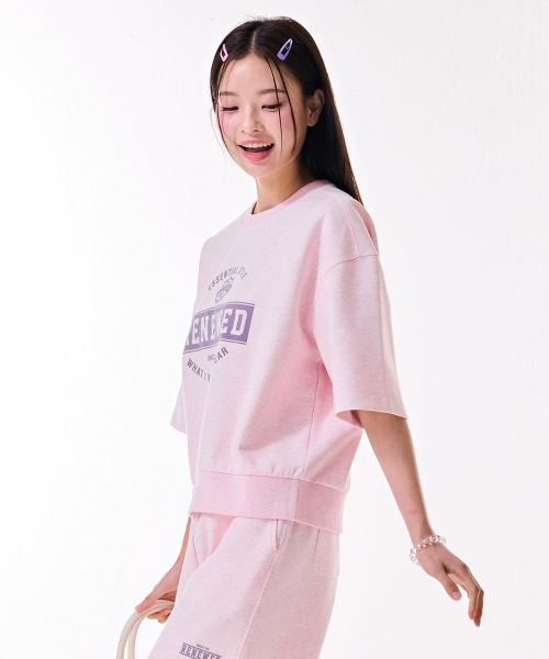 CHASECULT（チェイスカルト）の「レディース アーチ型グラフィック 5部Tシャツ-DBRG5873C0P（Tシャツ/カットソー・レディース・PINK・85/90）」の3枚目の写真