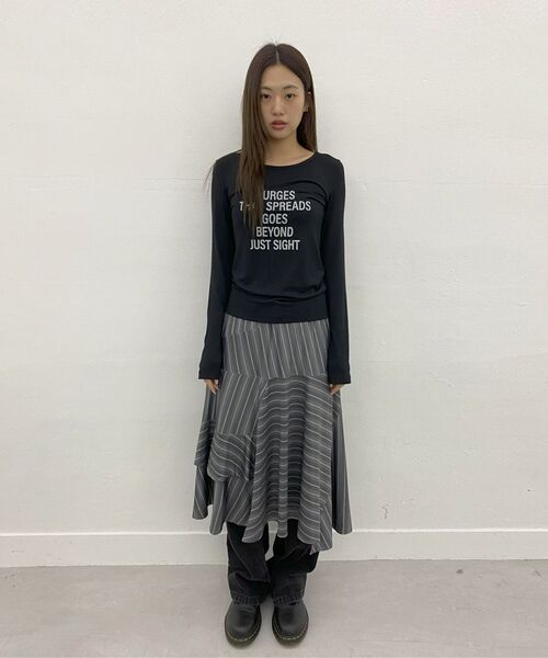 MILLO WOMEN（ミロウーマン）の「タイポグラフィTシャツ[グレー]（Tシャツ/カットソー・レディース・その他・FREE）」の7枚目の写真