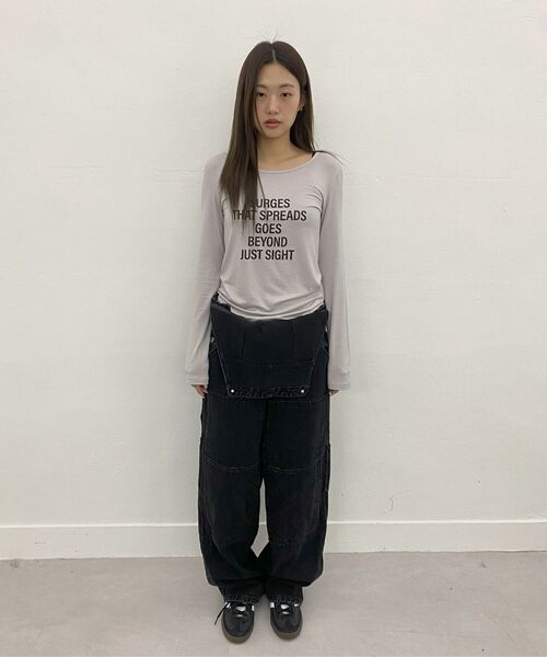 MILLO WOMEN（ミロウーマン）の「タイポグラフィTシャツ[グレー]（Tシャツ/カットソー・レディース・その他・FREE）」の8枚目の写真